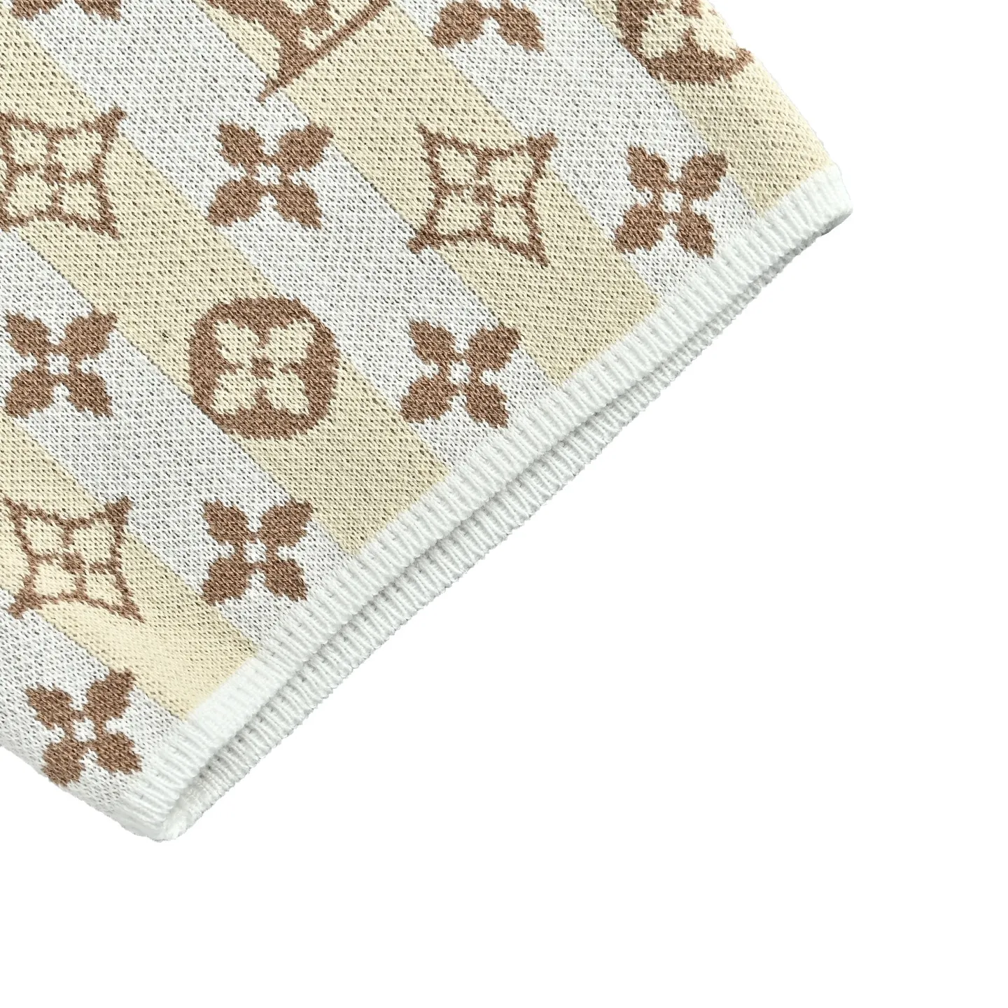 Louis Vuitton/Louis Vuitton 26ss allover old flower jacquard knitted short sleeves